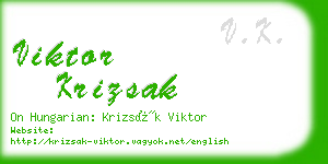 viktor krizsak business card